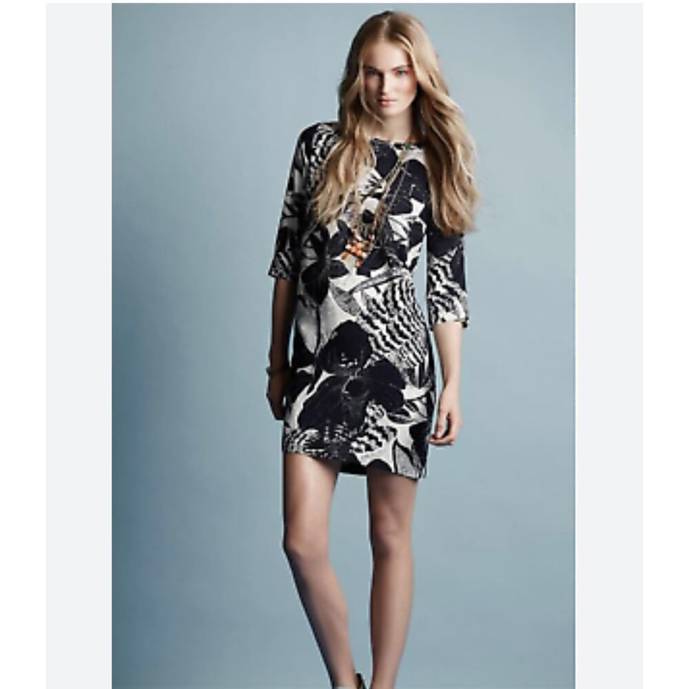 Anthropologie Essentiel Antwerp Women's Getch Dress Blue Floral Mini 40 (Large)‎